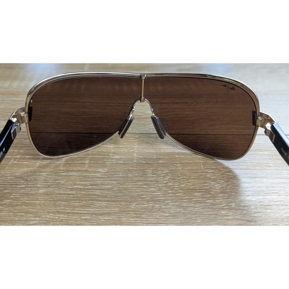 Maui Jim Maka MJ 513 16 Gold Wrap Frame & HCL Bronze Polarized Sunglasses